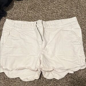 High Waist White Shorts with Clean Design